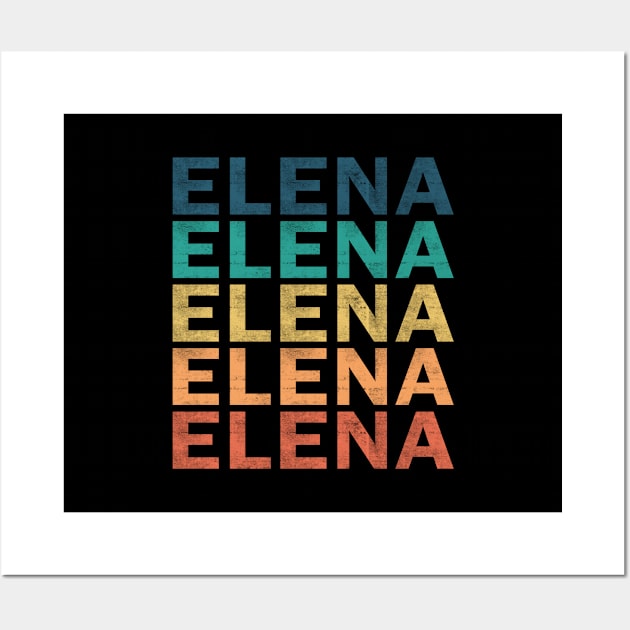 Elena Name T Shirt - Elena Vintage Retro Name Gift Item Tee Wall Art by henrietacharthadfield